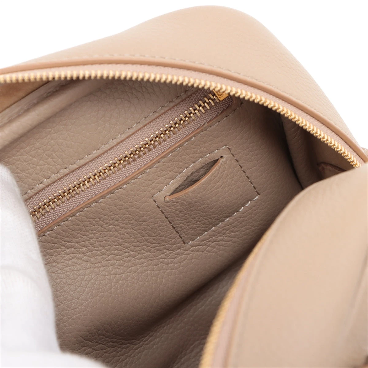 ロエベ アマソナ23 レザー 2WAYハンドバッグ ベージュ A3291169