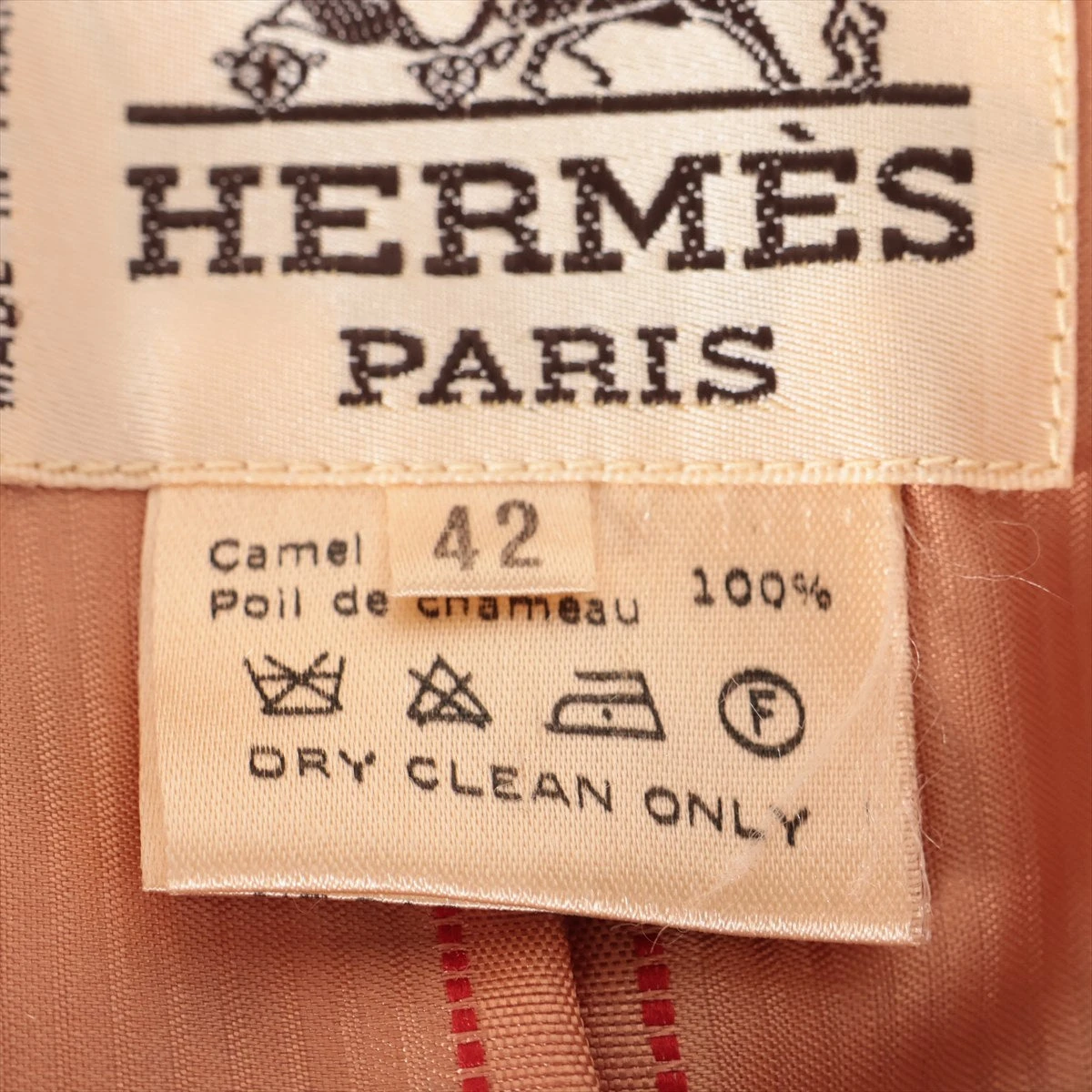 エルメス　ヴィンテージ　ウールダッフルコート ベージュ HERMES エルメス ダッフルコート サイズ52 XL HERMES - エルメス