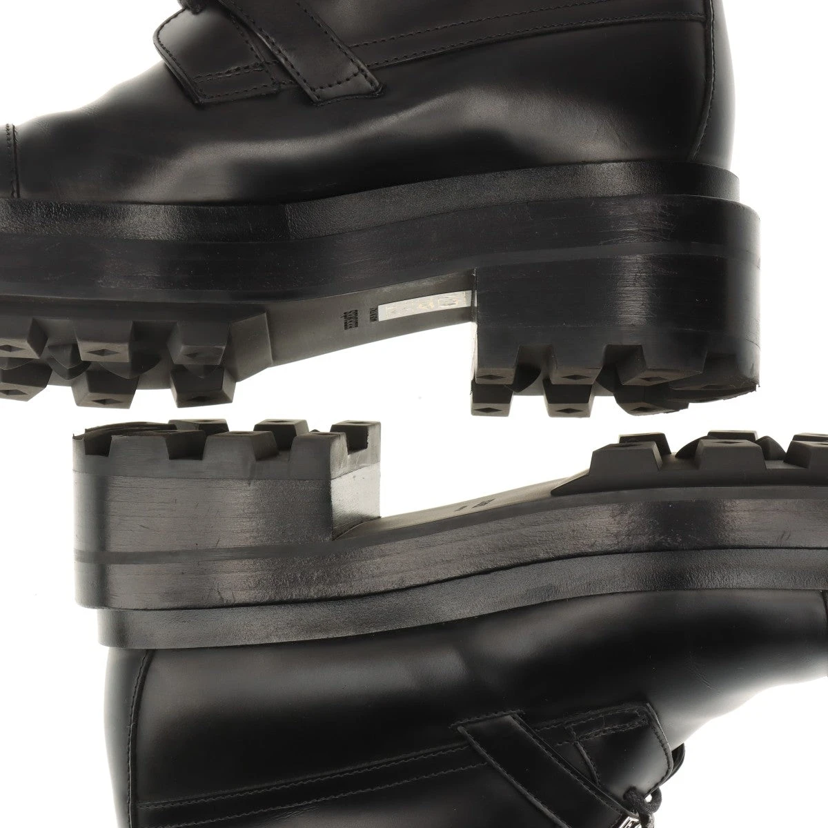 エルメス ファンク レザー ショートブーツ 35.5 レディース ブラック 