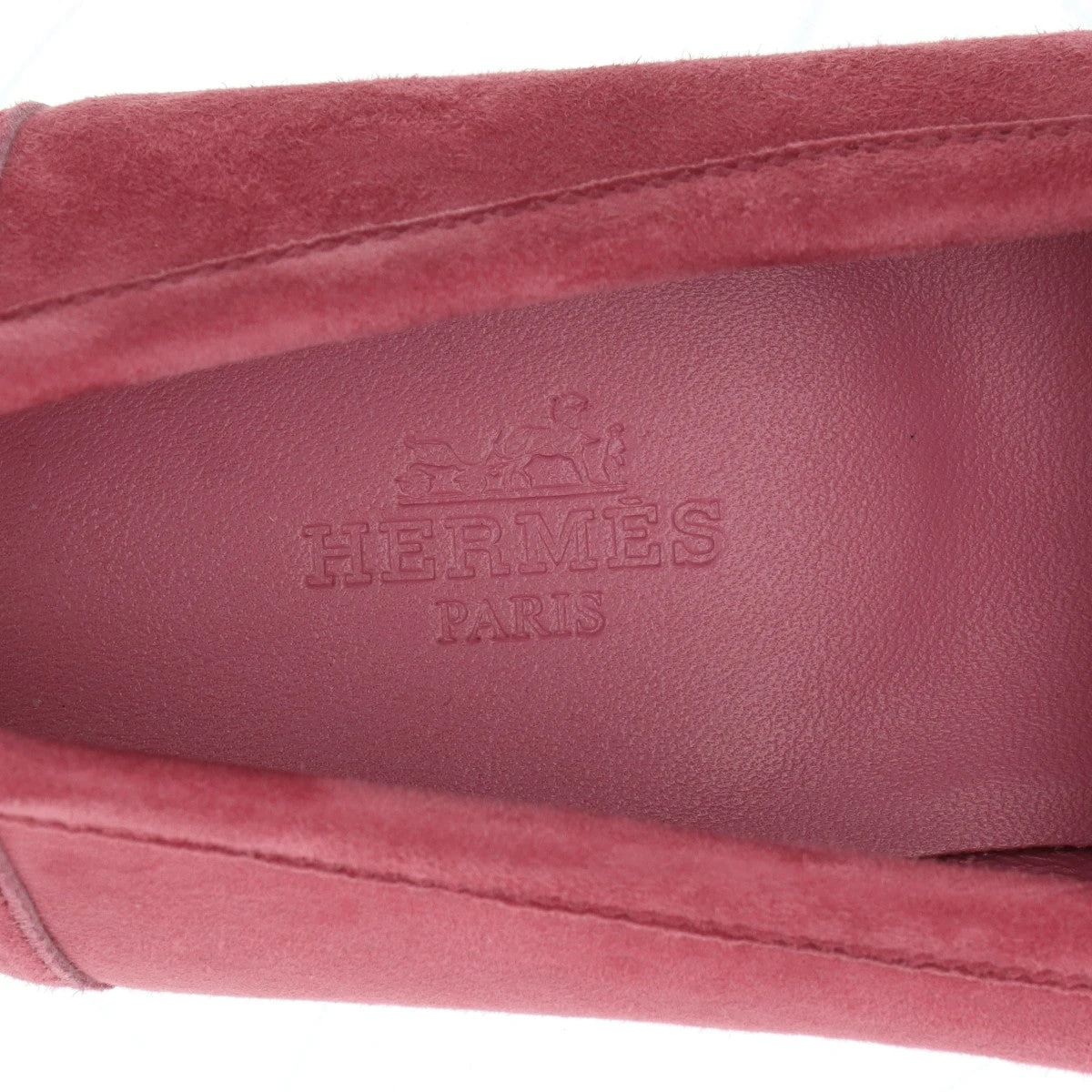 お洒落な足元♪【HERMES】ピンク スエード パリ ローファー HERMES - エルメス HERMES パリ ローファー 革靴 靴 シューズ