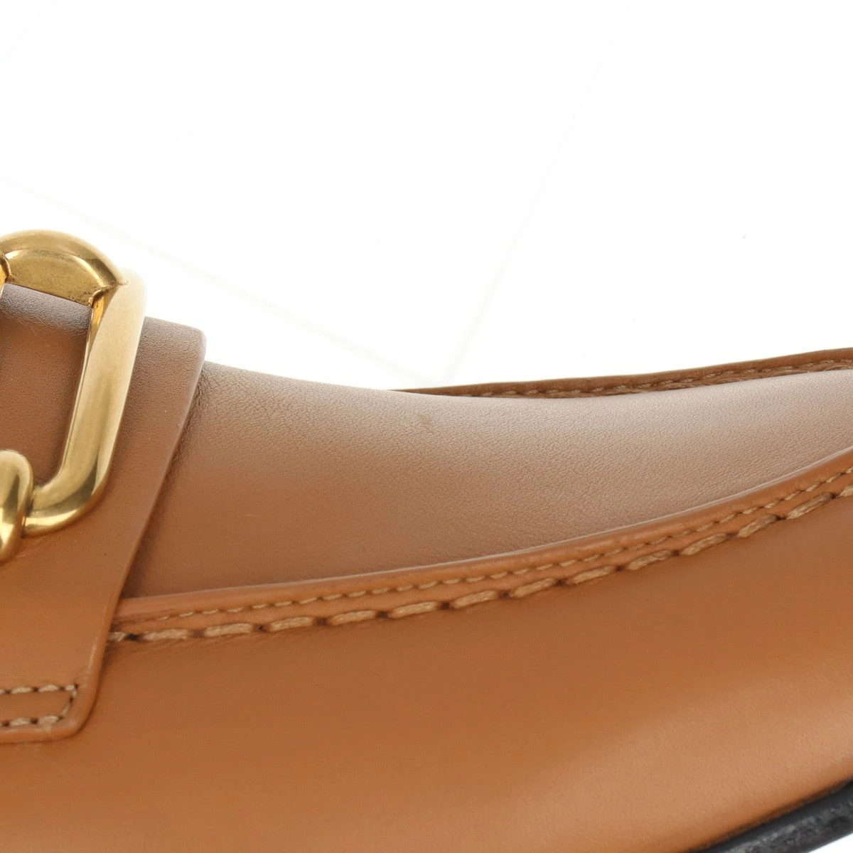 エルメス コレット レザー ローファー EU37 レディース ブラウン ルリ