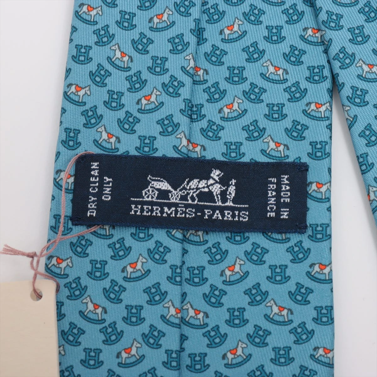 エルメス ネクタイ シルク ブルー ソルド品 ZZ020898｜中古