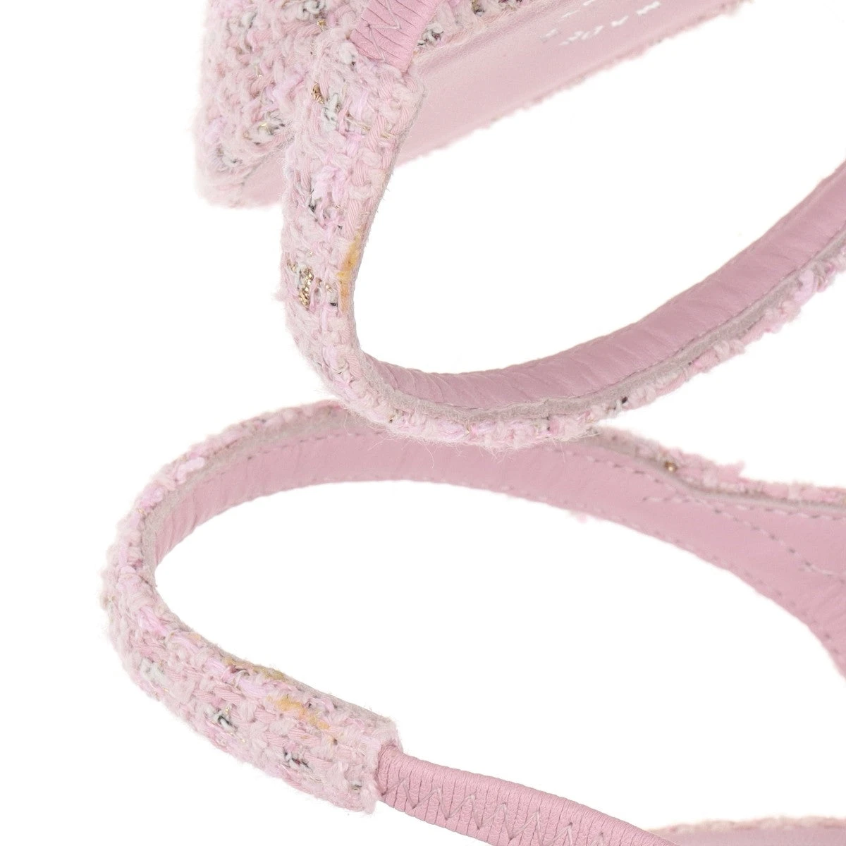 CHANEL アンクルストラップサンダルパンプス37H ピンク