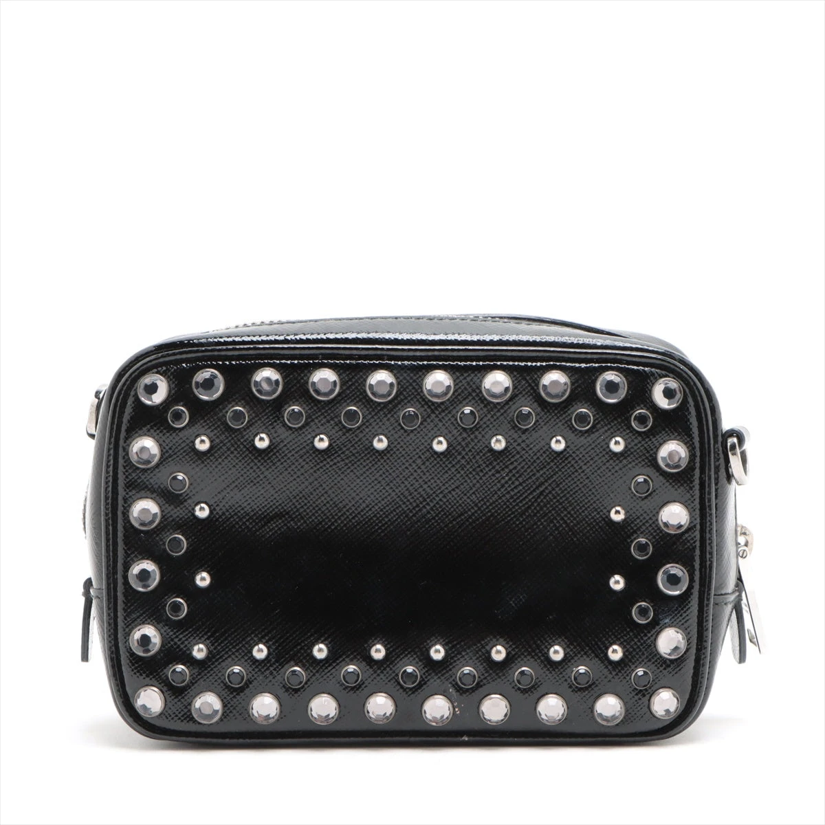 PRADA スタッズ付きショルダーバッグ 保証書•レシート付属 ◇完売必至◇【PRADA】スタッズ付 Re-Nylon ショルダーバッグ