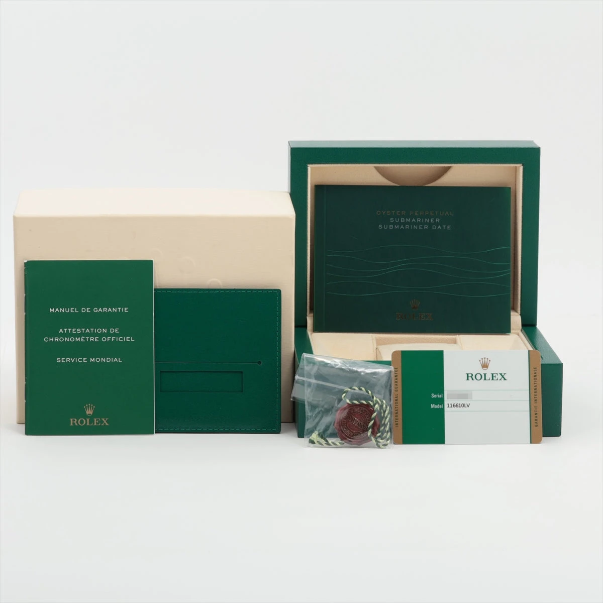 ロレックス グリーンサブマリーナ 116610LV SS AT グリーン文字盤