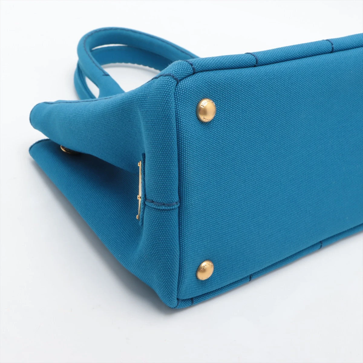 美品✨プラダ カナパ バケツ 2way トートバッグ キャンバス ブルー PRADA プラダ カナパ 2wayトートバッグ バケツトート キャンバス