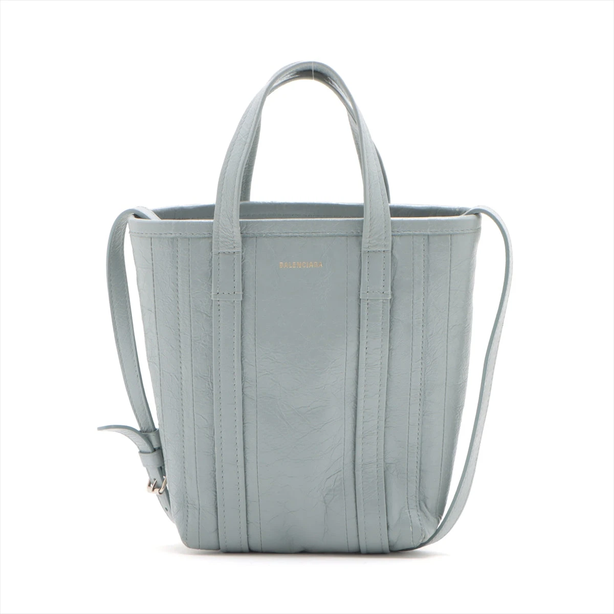 バレンシアガ レザー 2WAYハンドバッグ グレー 672983 A3290519｜中古