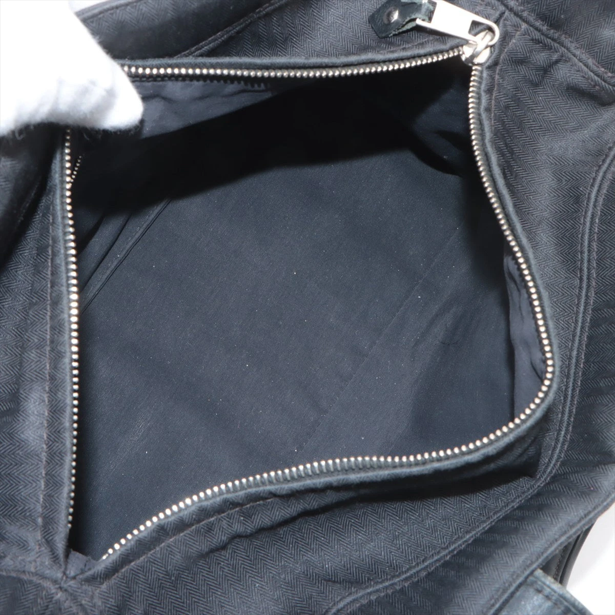 エルメス アカプルコPM ナイロン×レザー ブラック シルバー金具 