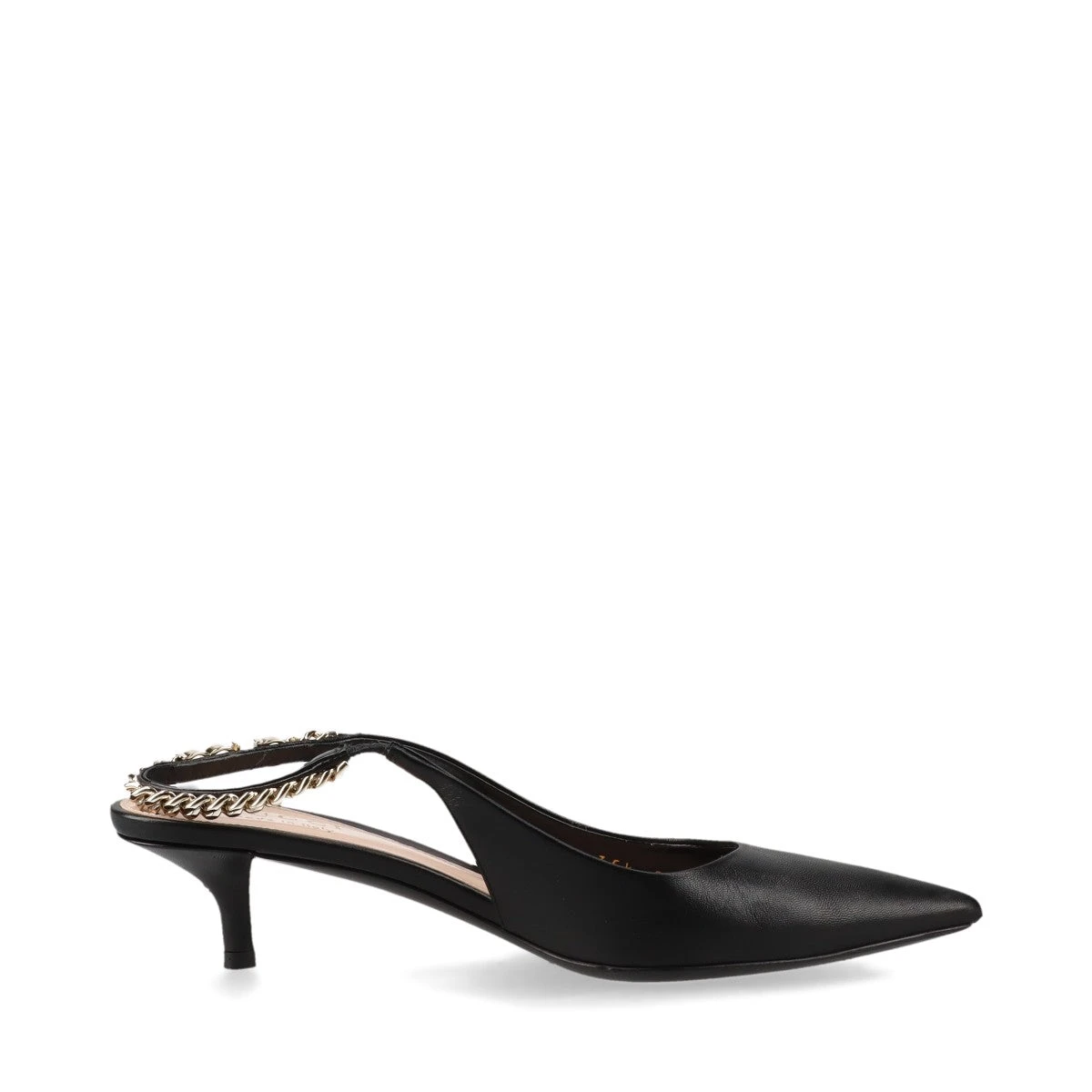グッチ レザー チェーン アンクルストラップ パンプス ブラック GUCCI(グッチ) / チェーンアンクルストラップパンプス/37/BLK