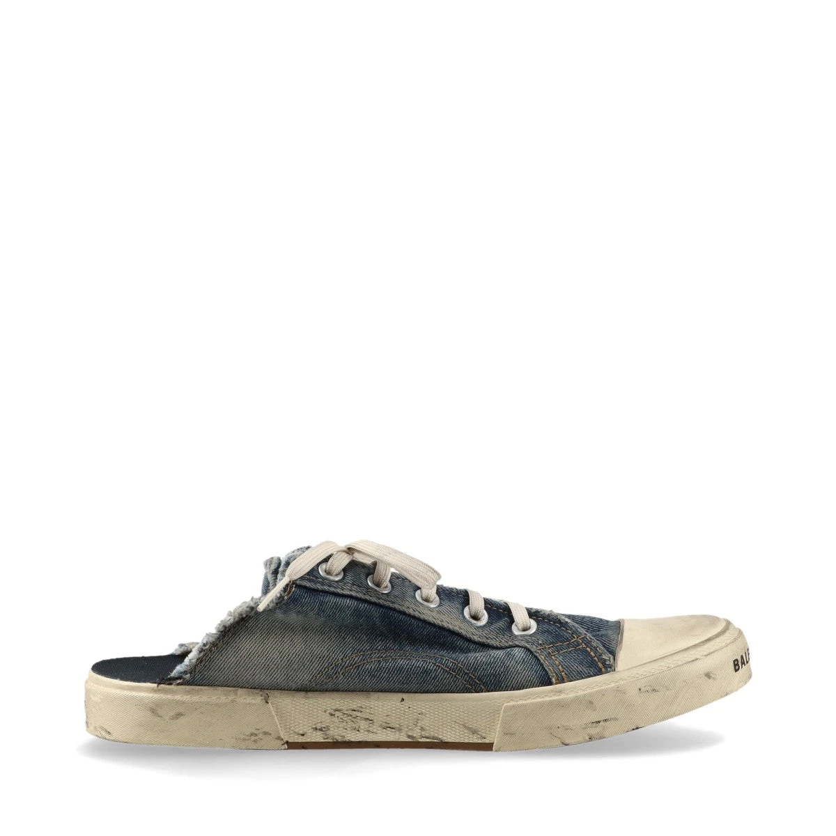 【極美品】BALENCIAGA デニム ミュール　デストロイ加工　693953 極美品】BALENCIAGA デニム ミュール デストロイ加工 693953