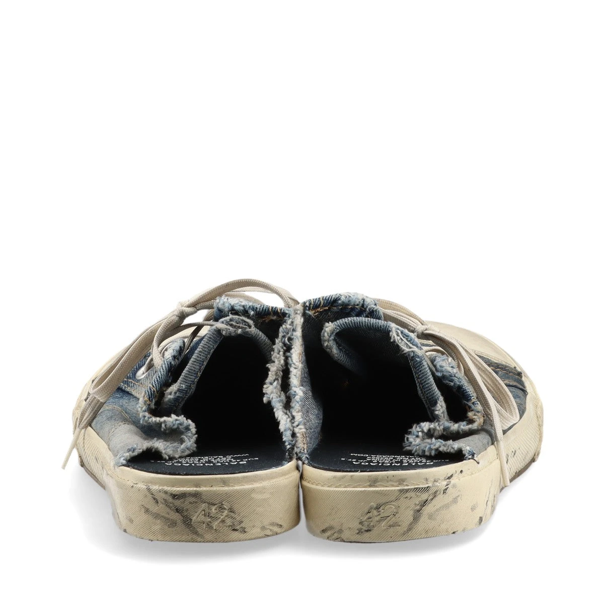 バレンシアガ デニム ミュール 42 メンズ ブルー デストロイドコットン