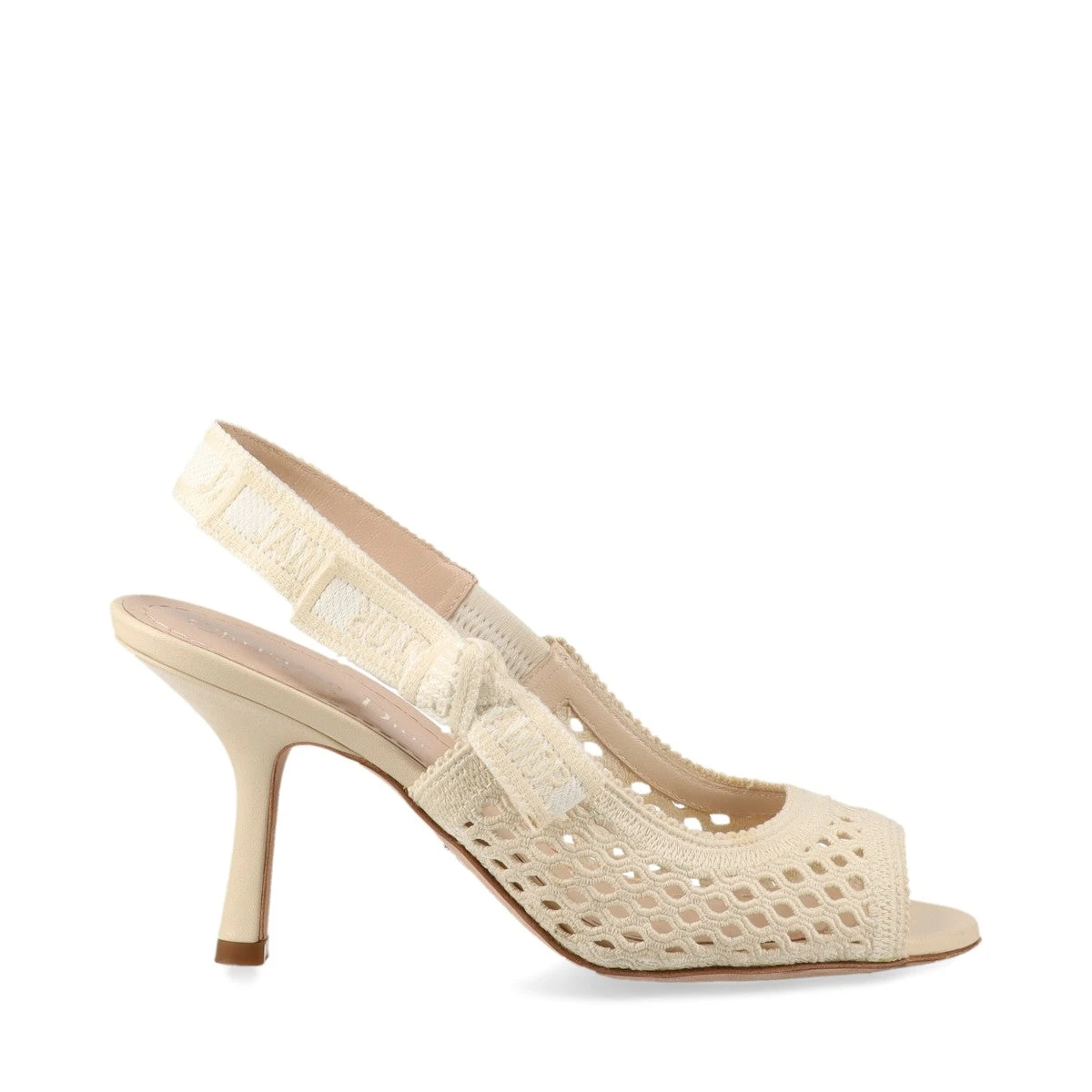 クリスチャンディオール J'ADIOR レザー×ファブリック サンダル