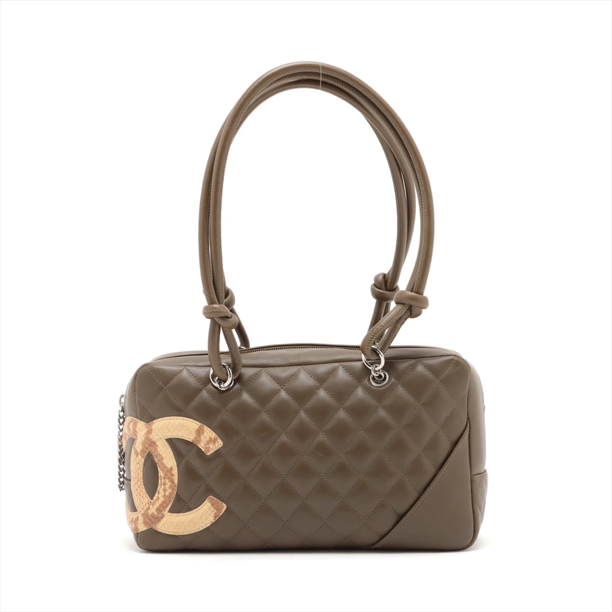 シャネル カンボンライン レザー 2way ショルダーバッグ CHANEL - シャネル CHANEL カンボンライン ボーリングバッグ