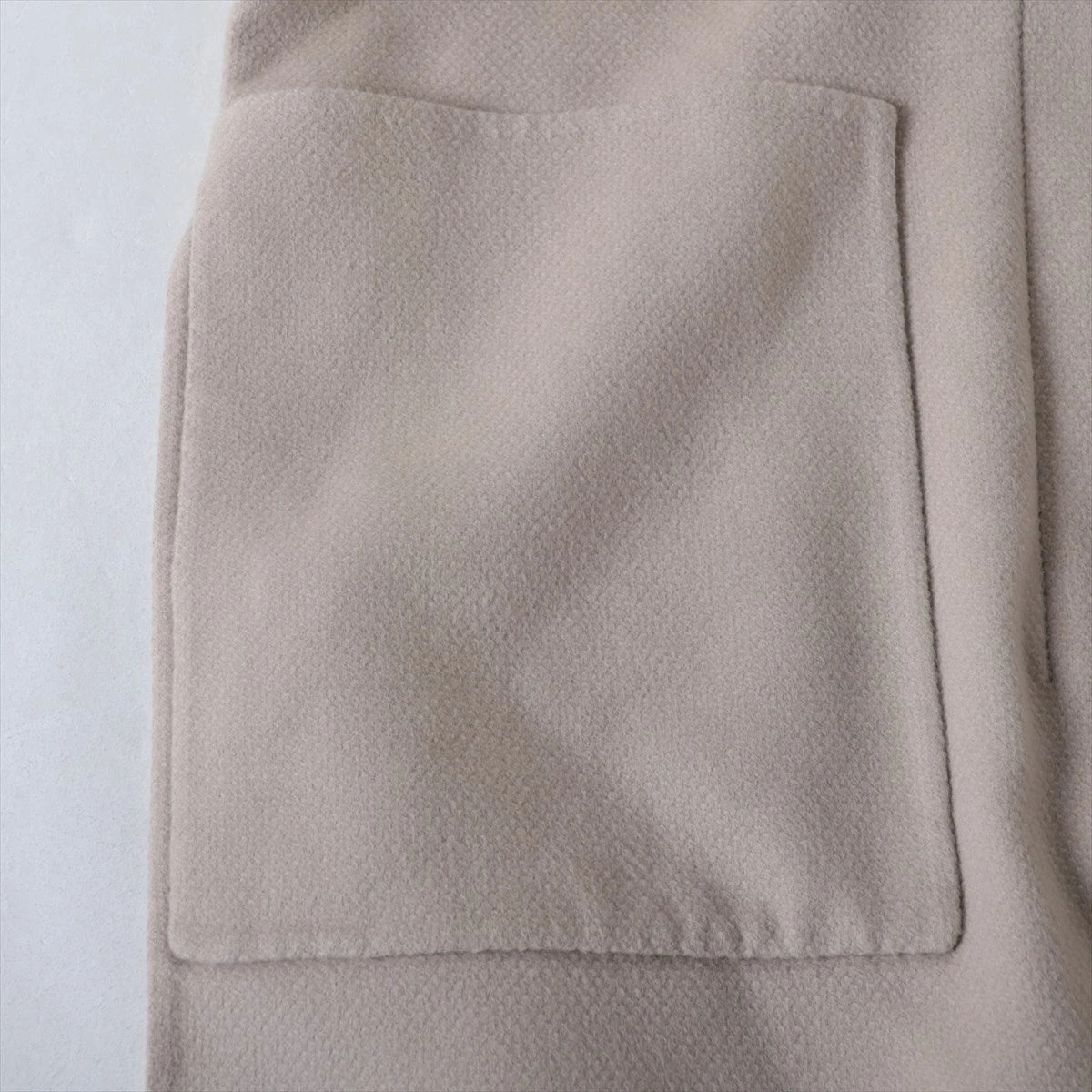 エルメス 22AW カシミヤ ショートコート 38 レディース ベージュ 26