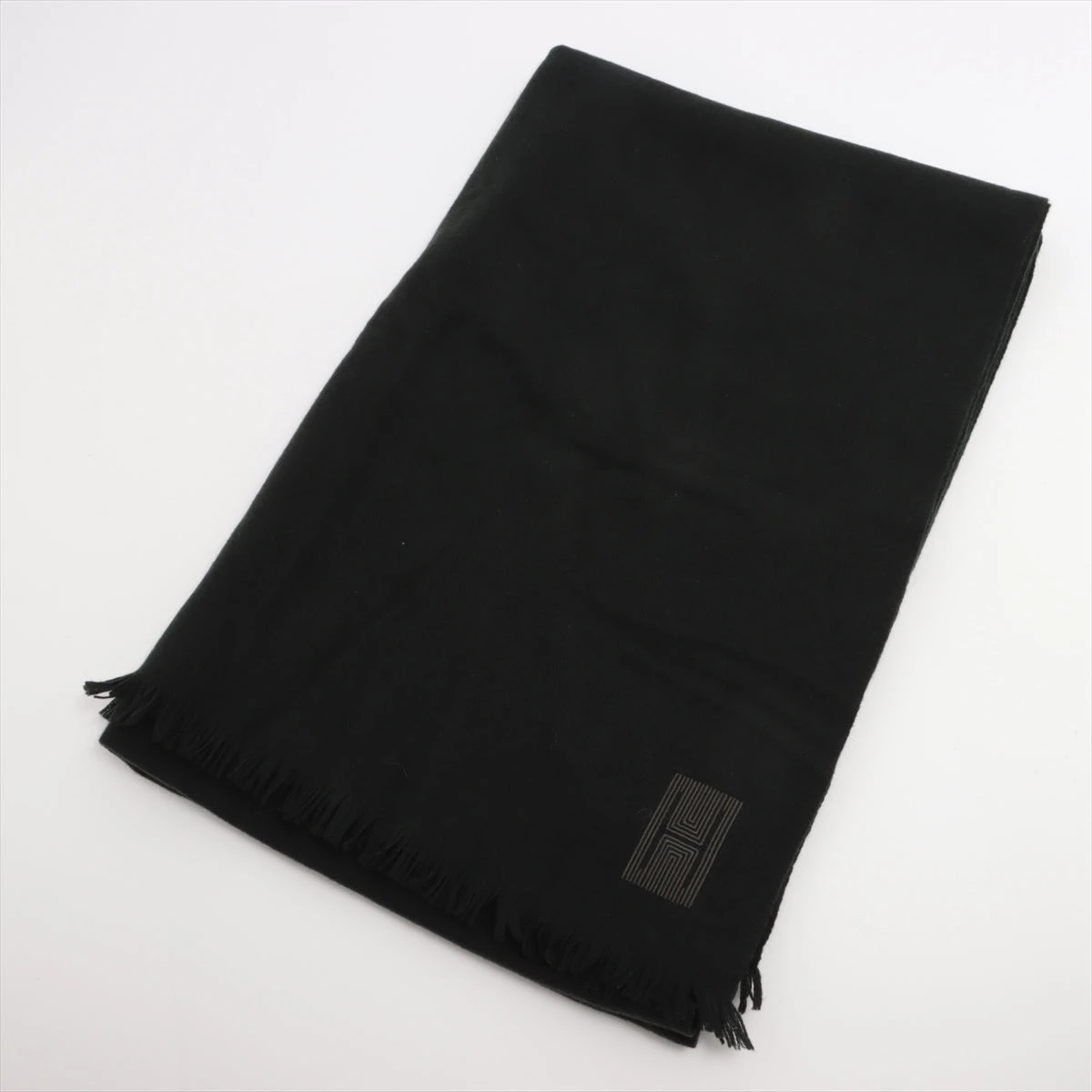 エルメス Hロゴ ストール カシミヤ グリーン A3297087｜中古ブランド品