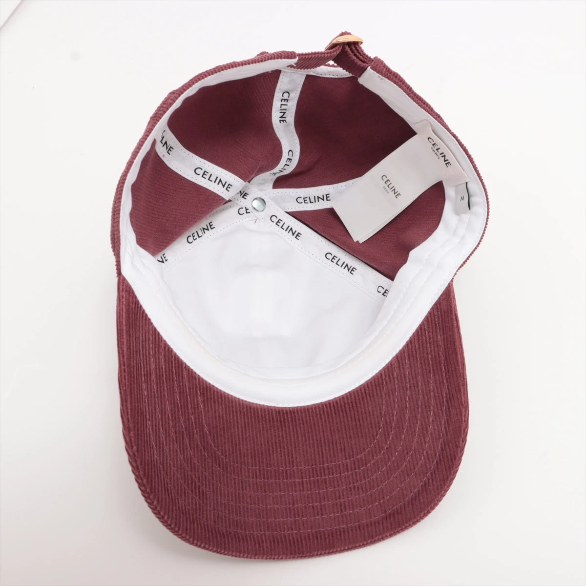 セリーヌ トリオンフ キャップ M コットン ボルドー A3297313｜中古