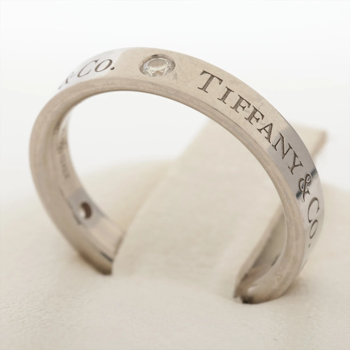 ティファニー pt950 ダイヤ リング フラットバンドリング 【公式通販】
