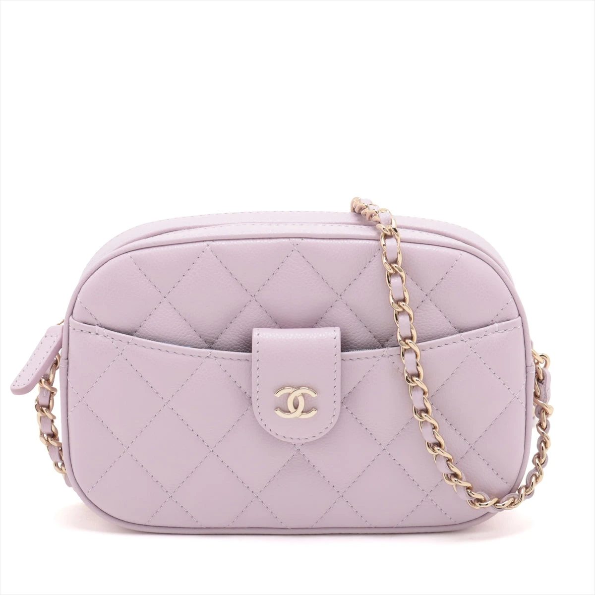キャビアスキン　ショルダーバッグ　カメラバッグ CHANEL シャネル チェーンショルダーバッグ カメラバッグ ポーチ