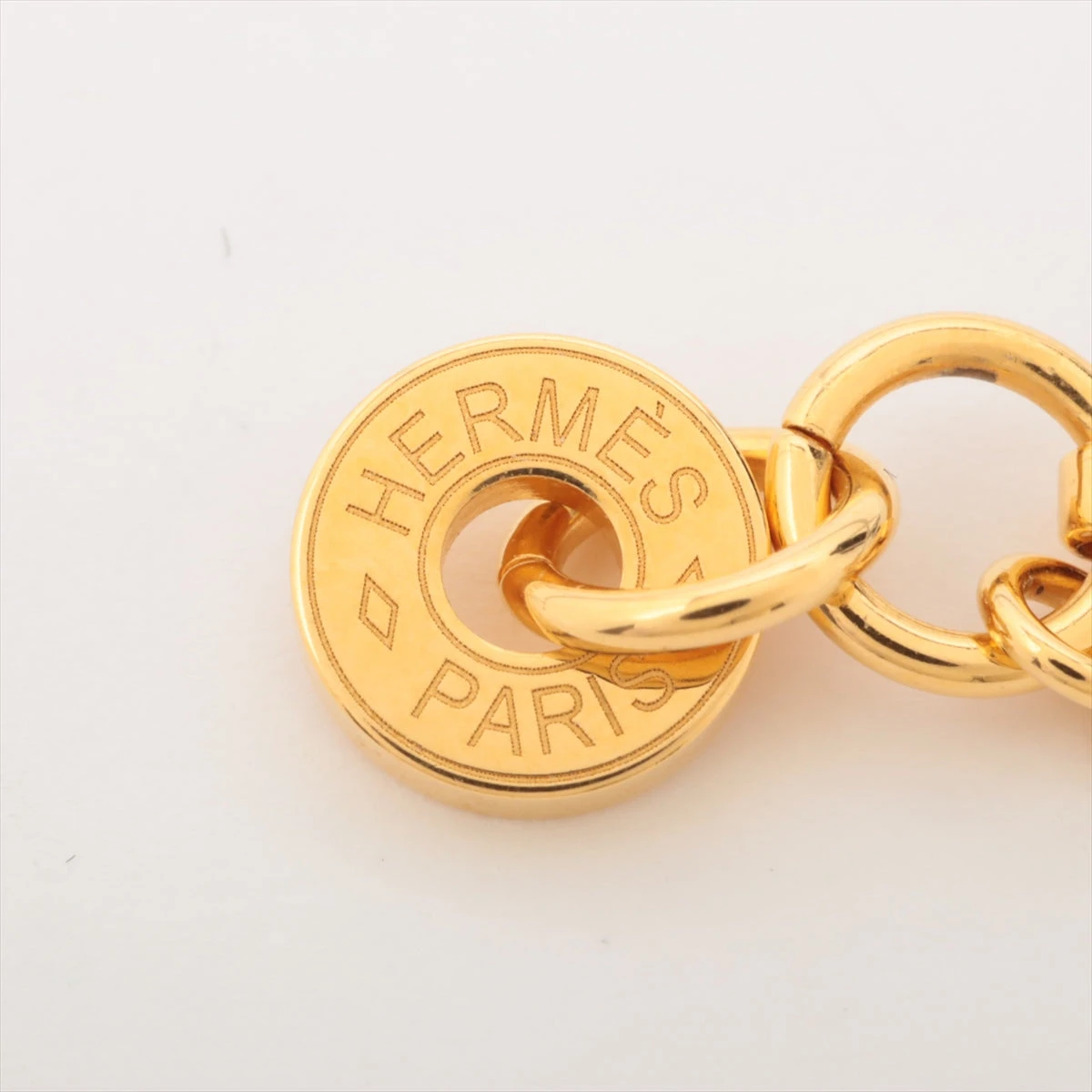 エルメス コルH ネックレス GP×リザード ゴールド A3281532｜中古