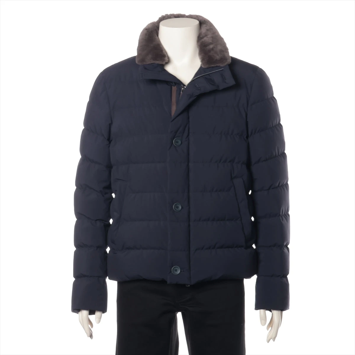ヘルノ ポリエステル ダウンジャケット 50 メンズ ネイビー PL019UR  