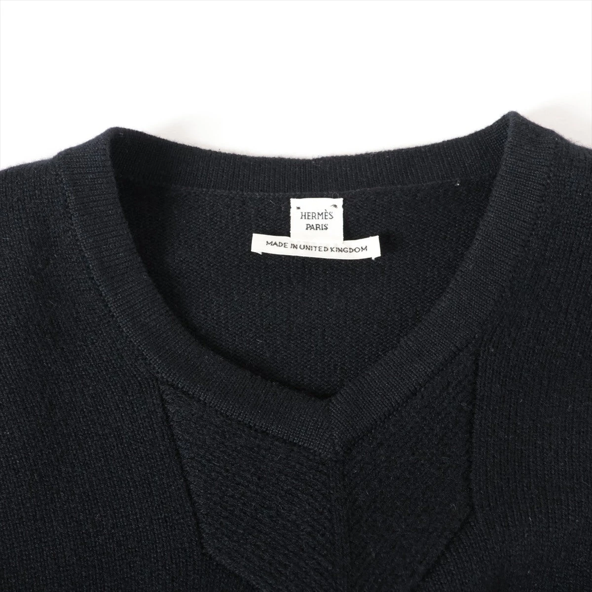 エルメス カシミヤ ニットワンピース 34 レディース ブラック 87-7702 