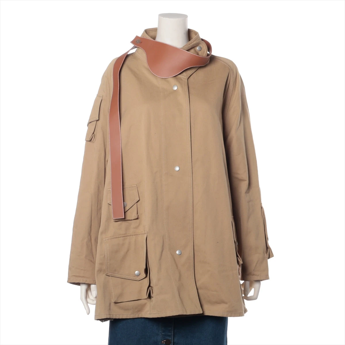 LOEWE ベージュ レザー ジャケット ロエベベージュ レザー ジャケット