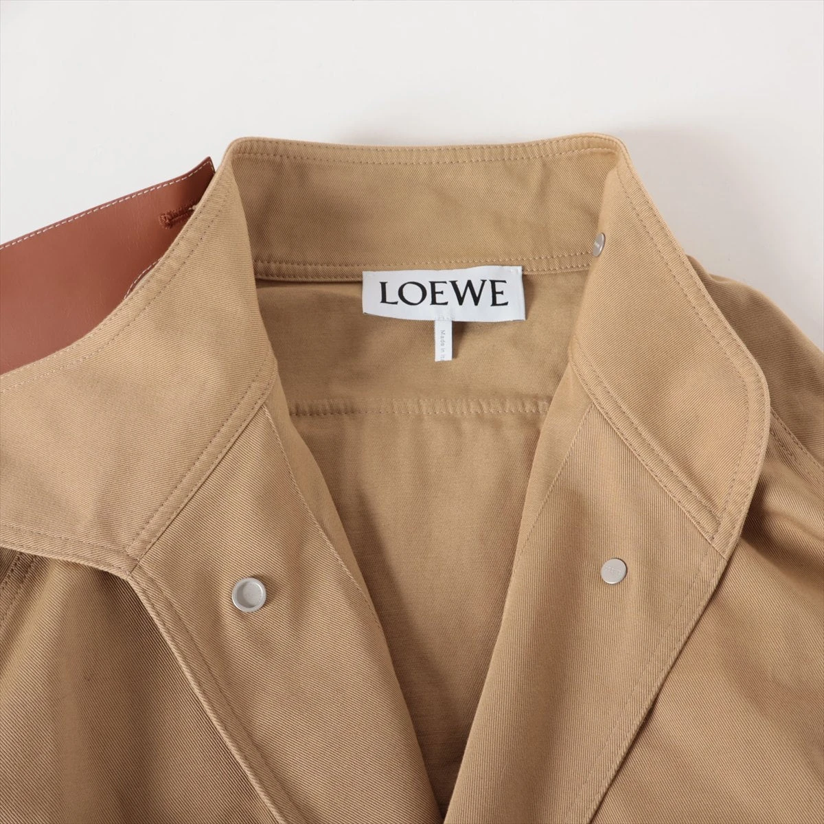 ロエベ　ベージュ レザー ジャケット ベージュ系 LOEWE(ロエベ) レザージャケット・コート(レディース