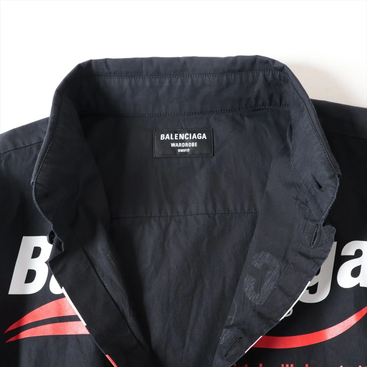 バレンシアガ 21年 コットン シャツ XXS メンズ ブラック 664626