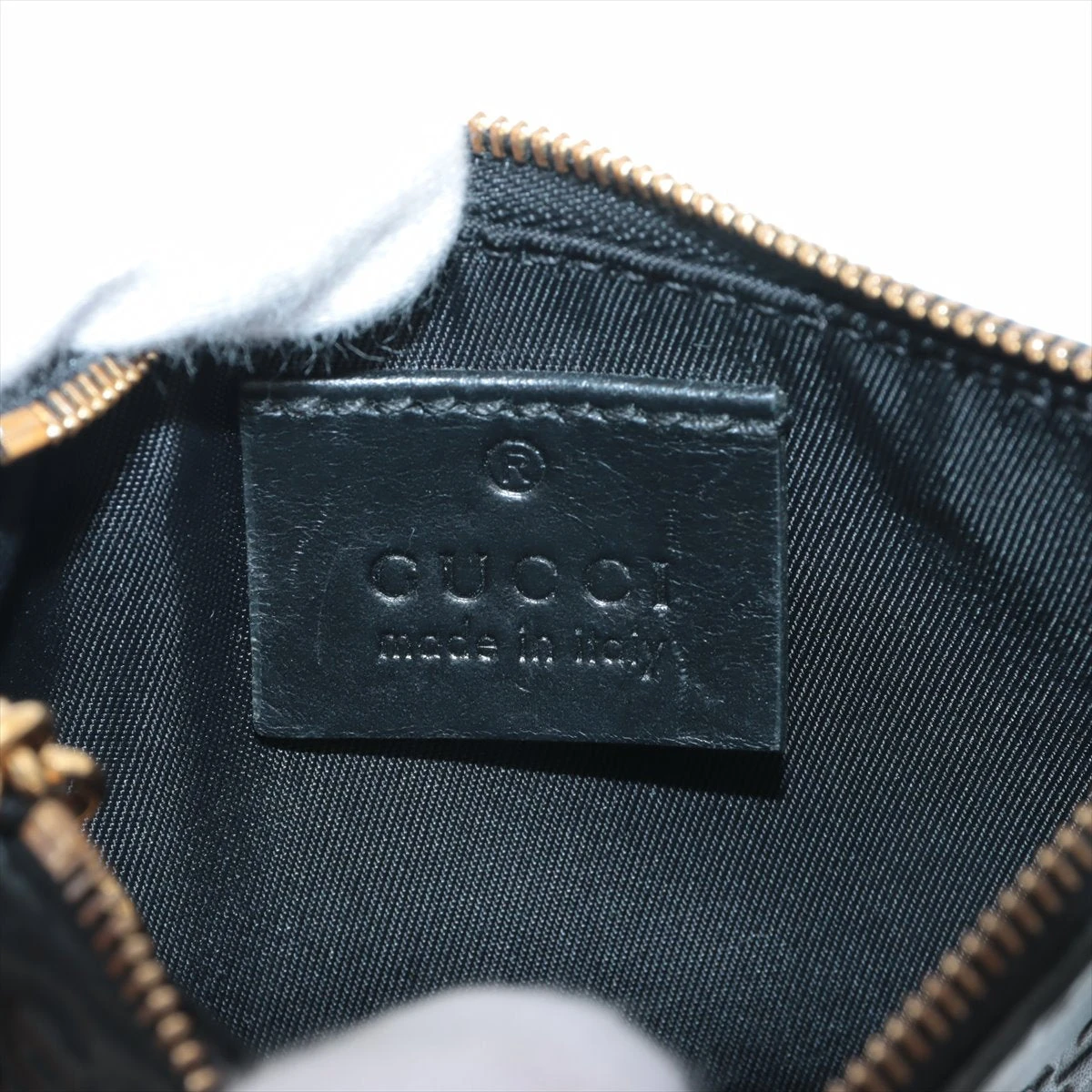 GUCCI ブラック レザー コインケース　グッチシマ グッチ GUCCI コインケース 小銭入れ 財布 グッチシマ GG柄
