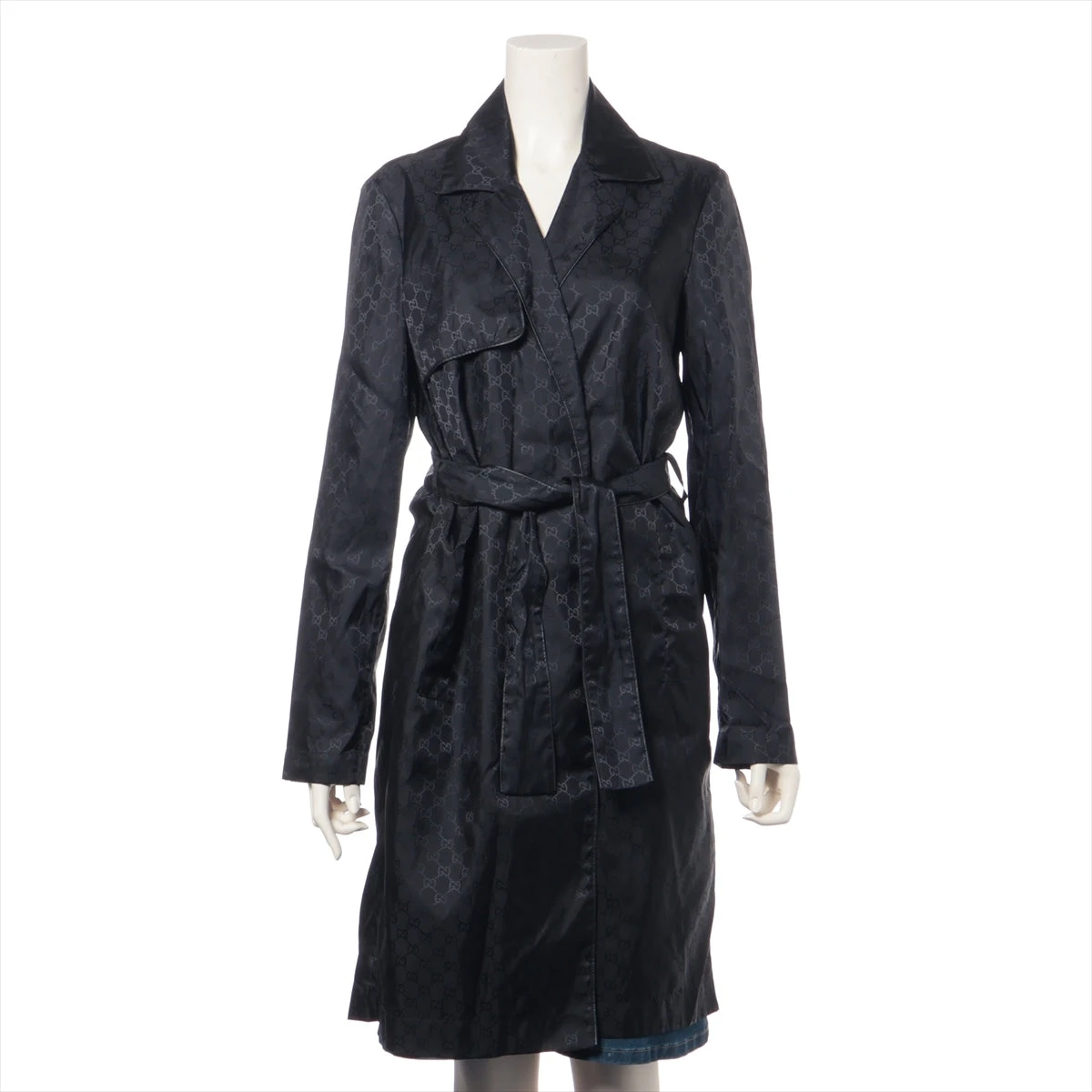 GUCCI ブラック トレンチコート　XS GUCCI ブラック トレンチコートXS
