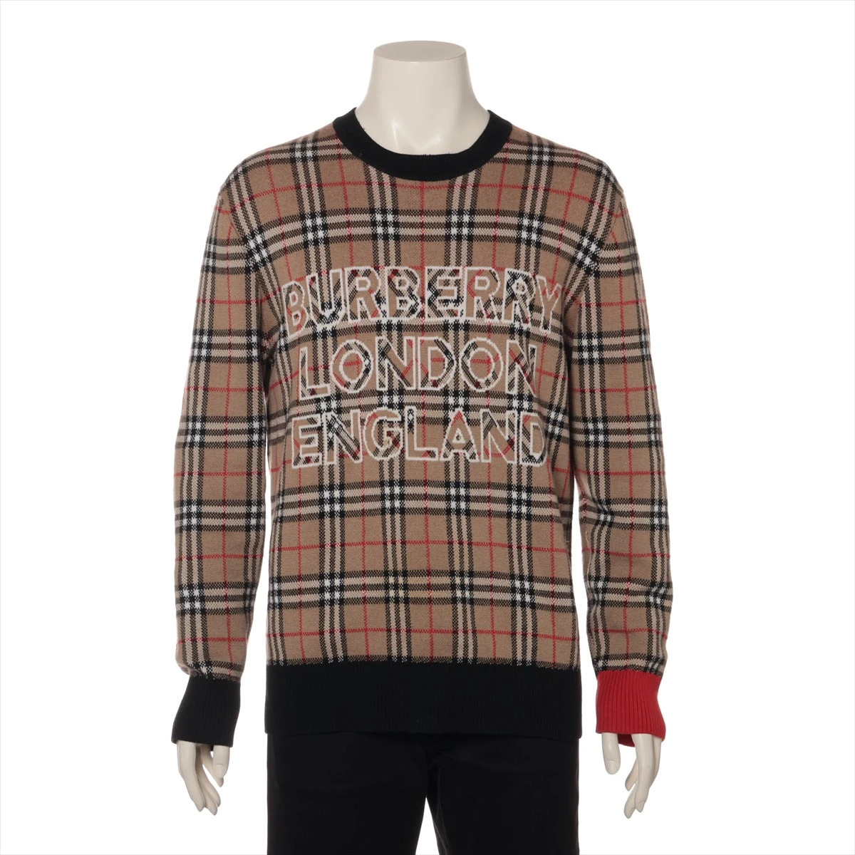 タグ付！BURBERRY バーバリー ノヴァチェックニット カシミア混 サイズ５ タグ付！BURBERRY バーバリー ノヴァチェックニット カシミア混 サイズ