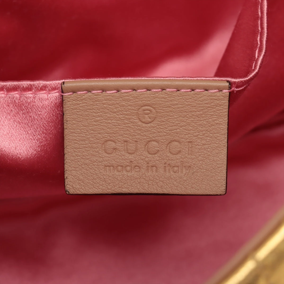 グッチ GGマーモント パール×レザー チェーンショルダーバッグ