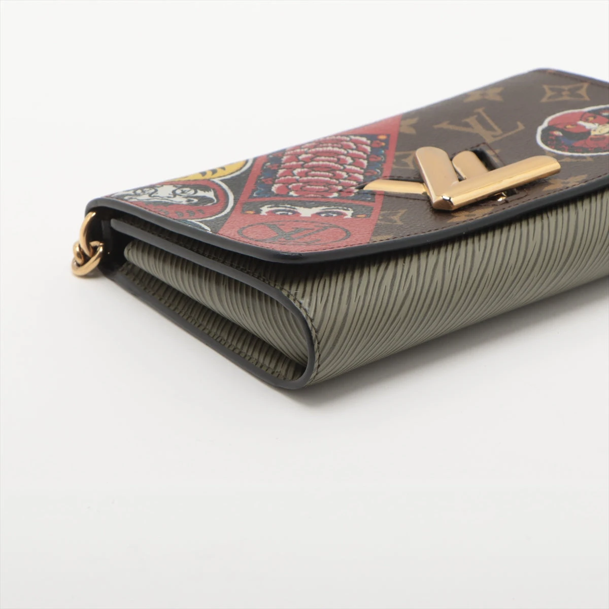 【売り切り目標❣️】 vintageCotton lace wrap ヴィトン×山本寛斎 モノグラム×エピ ポルトフォイユツイストチェーン