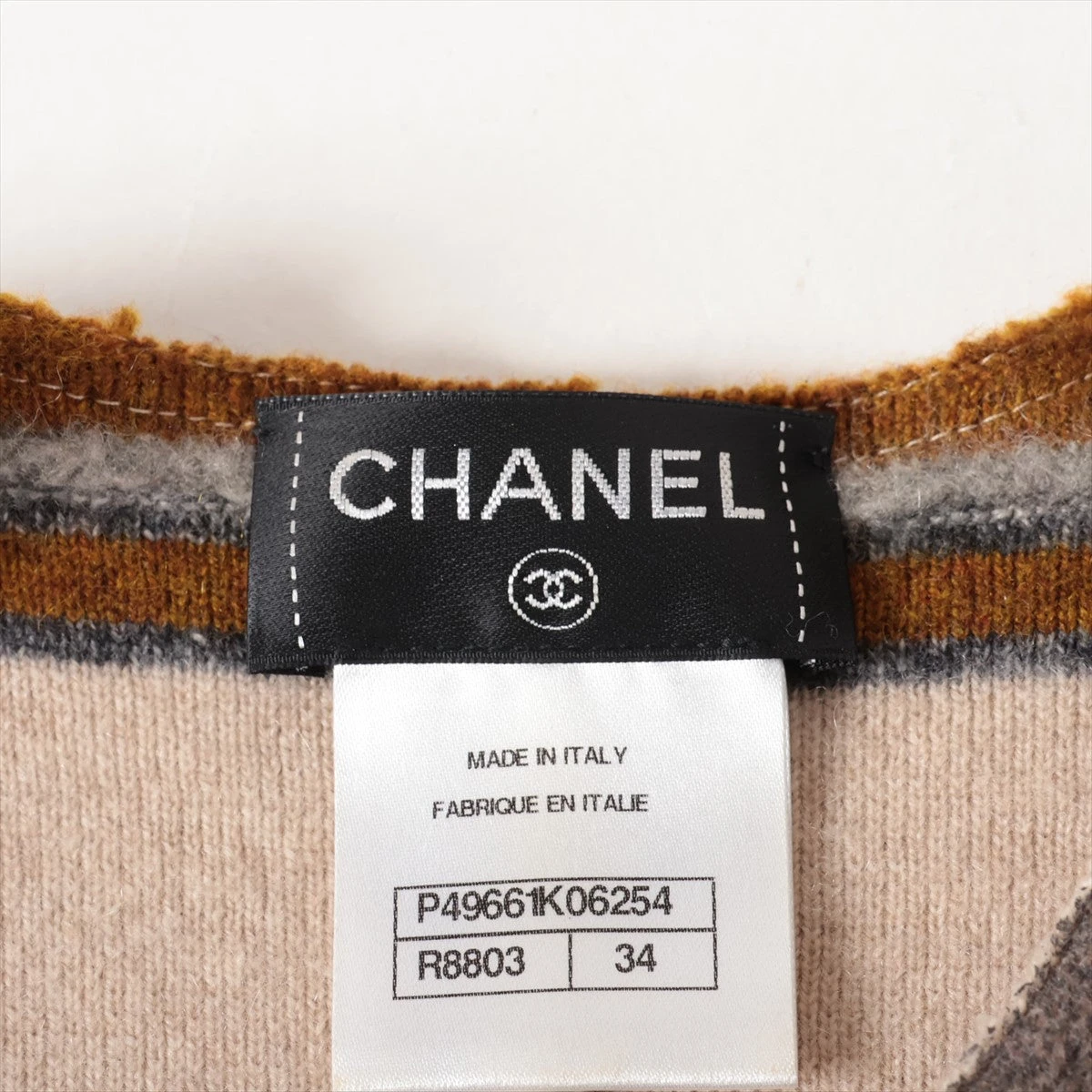 シャネル ココボタン 14A カシミヤ ニットジャケット 34 レディース  