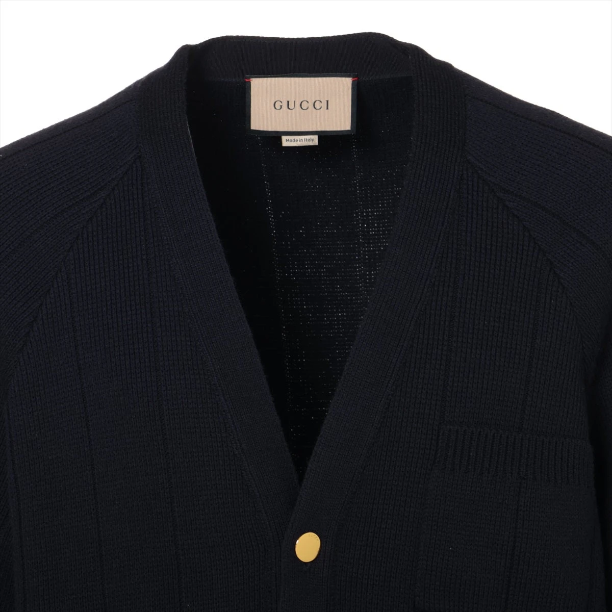 GUCCI　グッチ　メンズ　カーディガン　ウール100%　ネイビー　アウター GUCCI グッチ メンズ カーディガン ウール100% ネイビー アウター