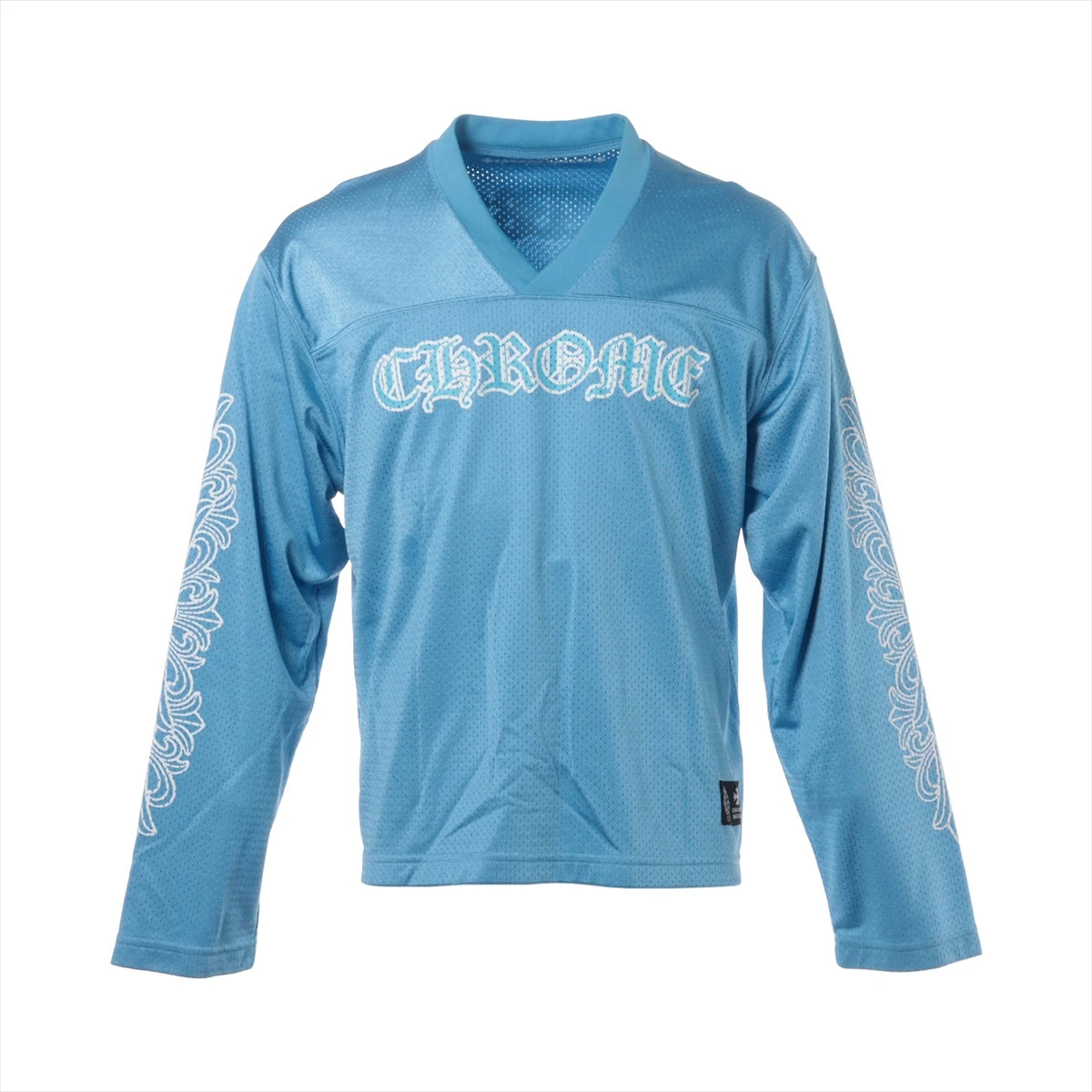 クロムハーツ カットソー ナイロン サイズS ブルー CHプリント MESH