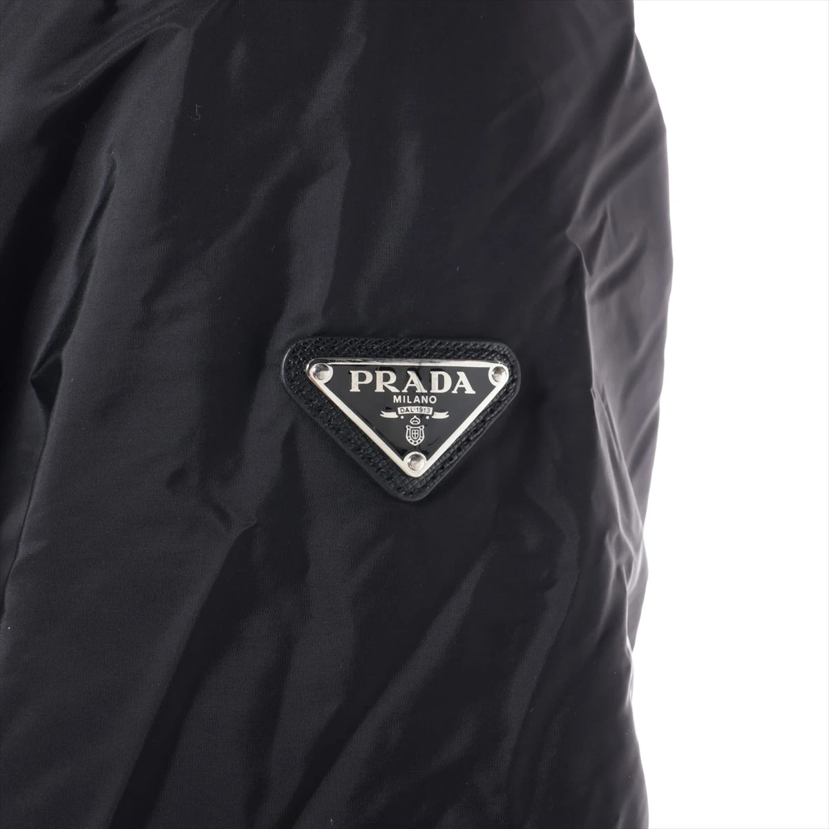 【PRADA】トライアングルロゴ ナイロンジャケット ナイロン ブラック 52 PRADA 三角ロゴプレート トライアングルロゴ ナイロンジャケット