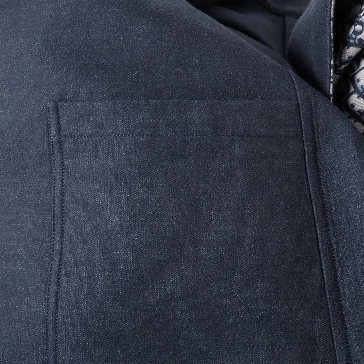 新品タグ付き✨【クリスチャンディオール】ジャケット ウール ネイビー DIOR リネンロゴ刺繍シャツジャケット ネイビー｜VINTAGE QOO