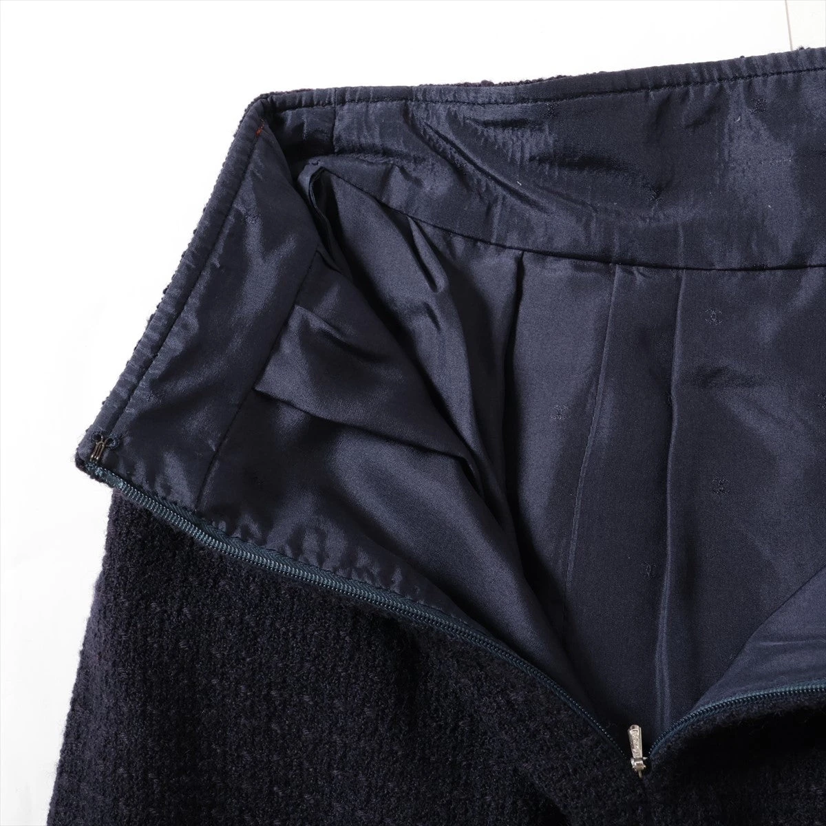 シャネル ウール セットアップ 42 レディース ネイビー 79216 ツイード