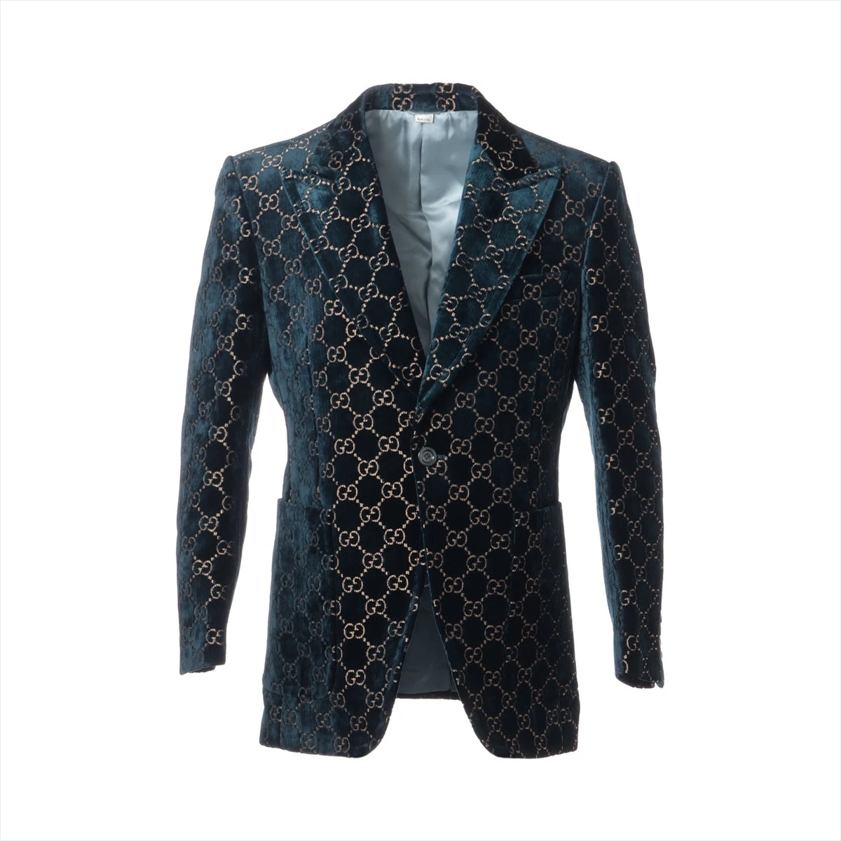 J6287超美品グッチミケーレ期ゼニア製ジャガードマーモント裏地金