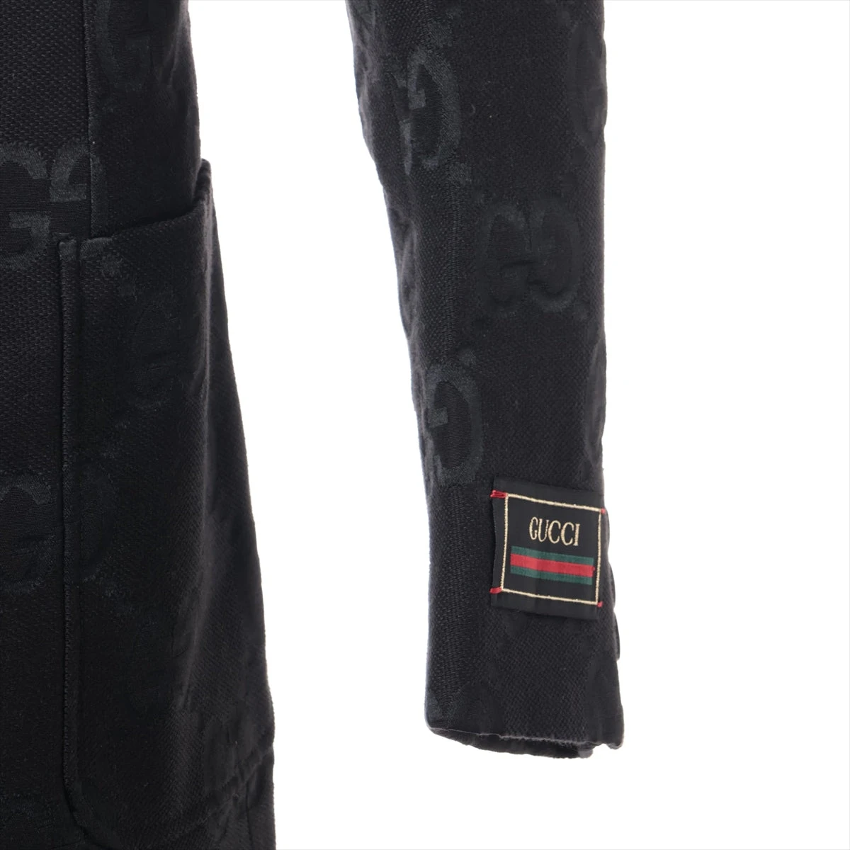 GUCCI グッチ　ジャケット　黒　サイズ42 様用】GUCCI GGパターン ジャケット 黒 メンズsize42 グッチ