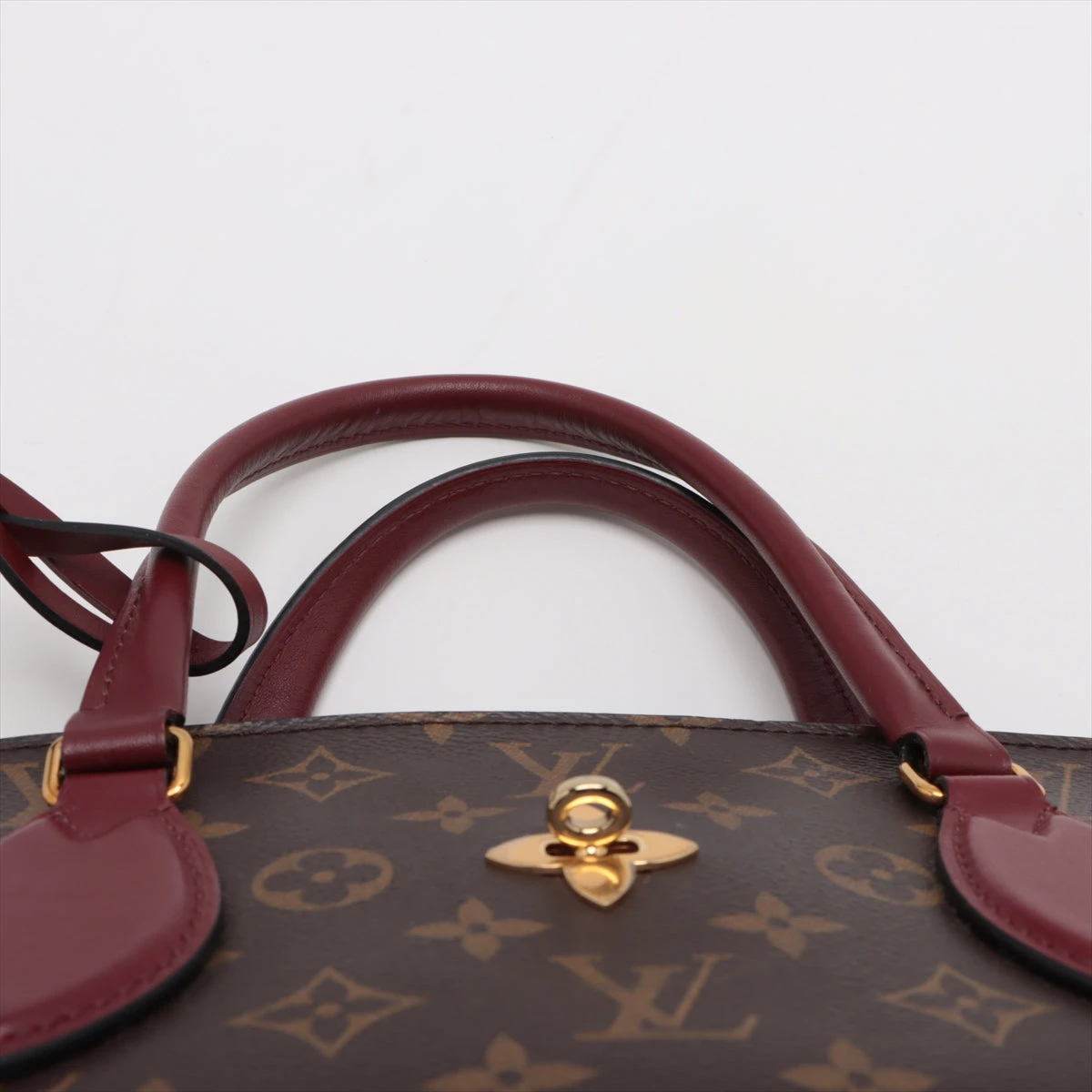 ルイヴィトン モノグラム フラワージップドトートMM 2wayバッグ ブラウン LOUIS VUITTON(ルイヴィトン) モノグラム フラワージップド