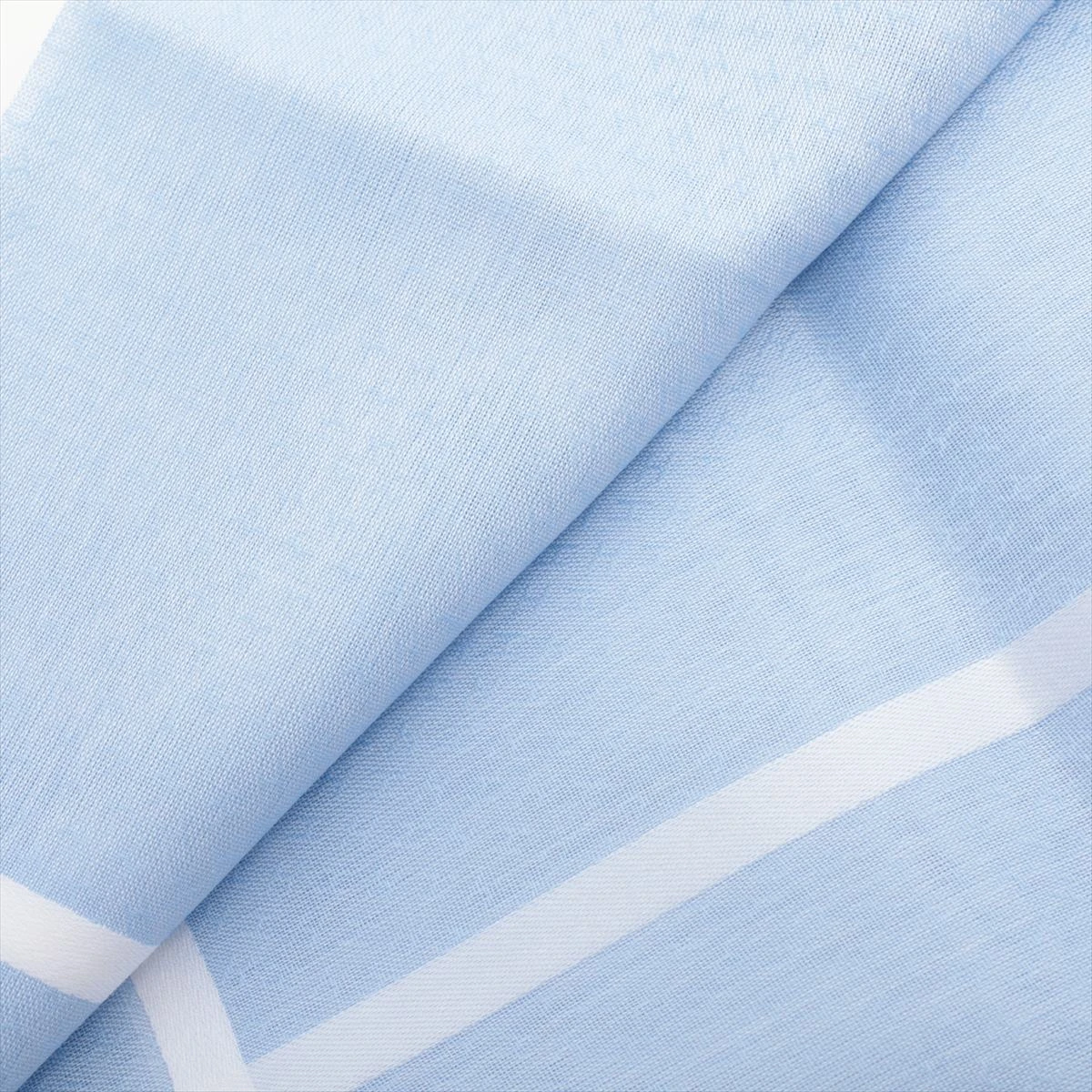 エルメスハンカチサングル・アン・フィネスカザック水色新品綿