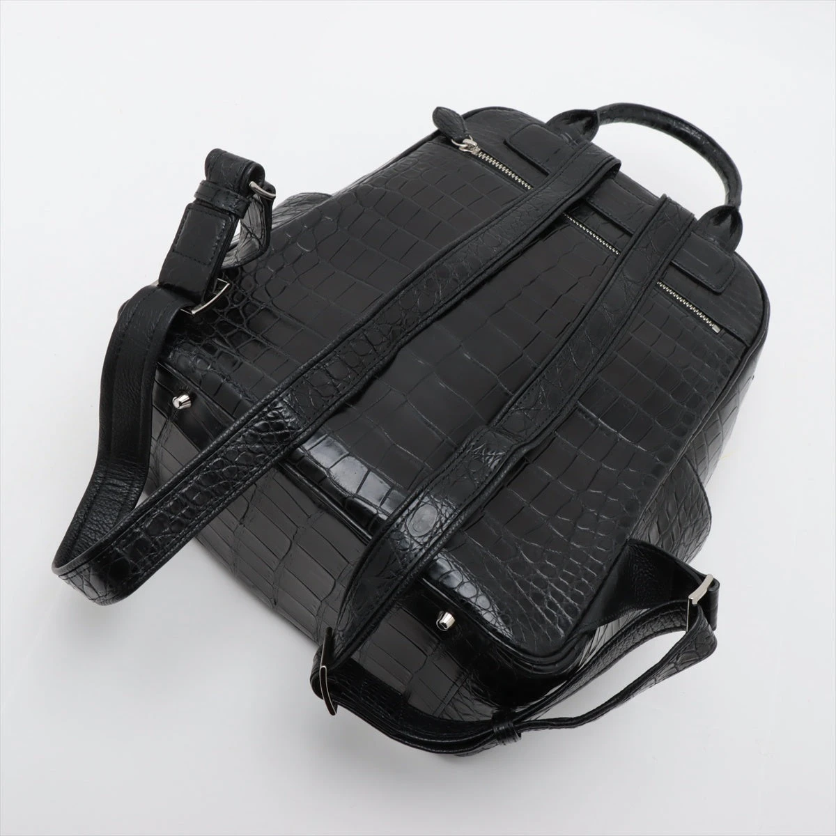 JRA クロコ バックパック/リュック ブラック A3298328｜中古ブランド品