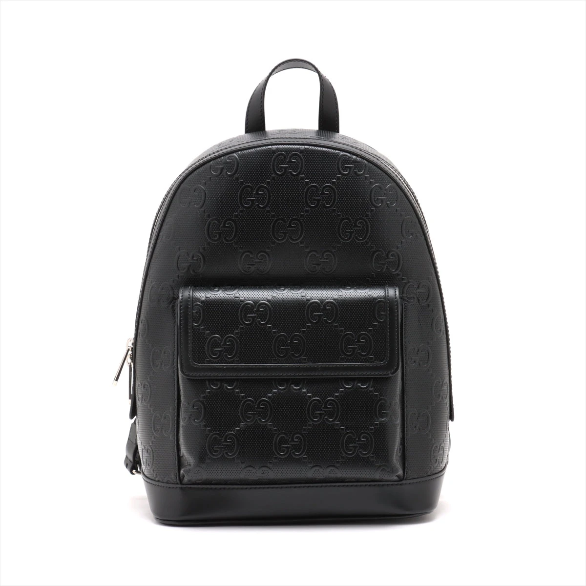 GUCCI エンボス加工レザーリュック ブラック グッチ GGエンボス レザー バックパック/リュック ブラック