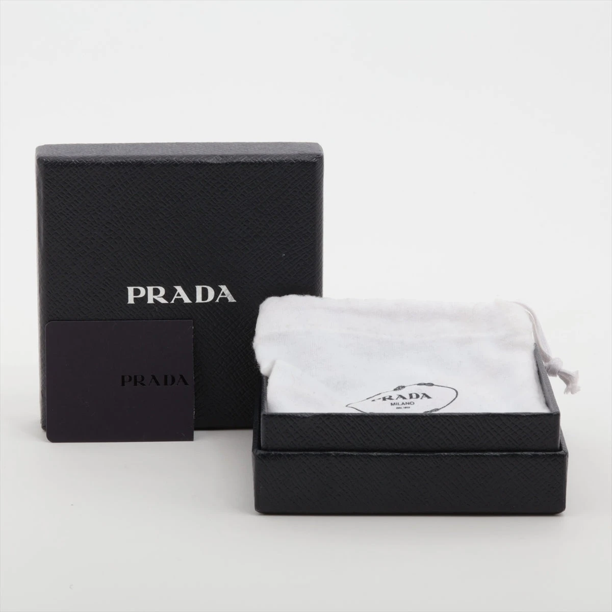 PRADA アイボリー ストーン付きバレッタ
