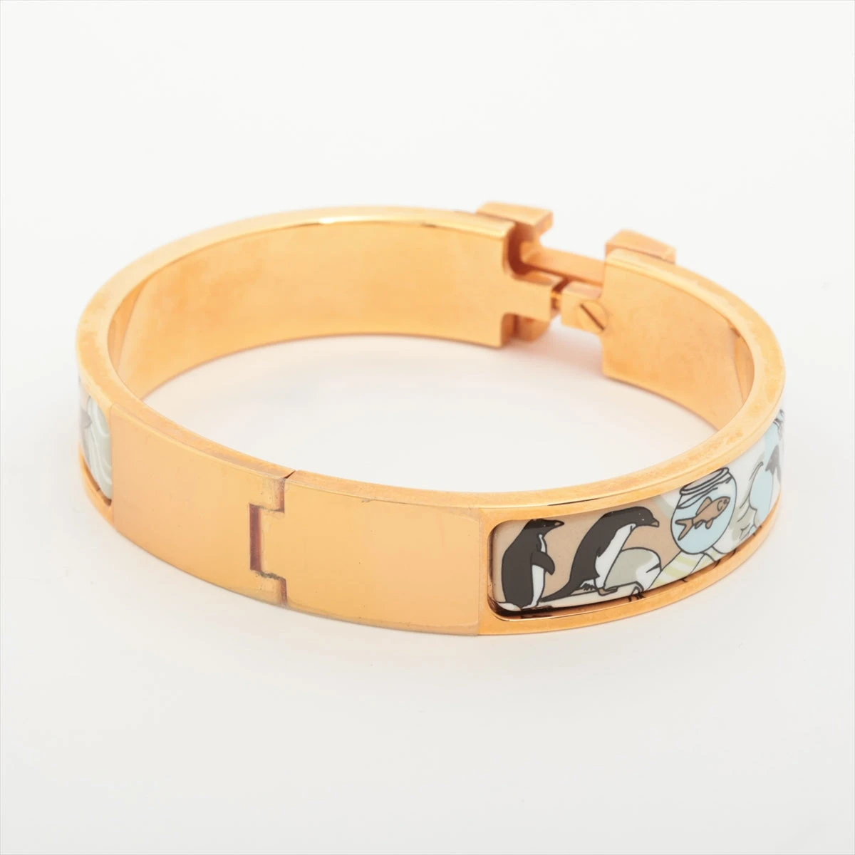 エルメス Hバングル クリックH バングル GP ゴールド A3292808｜中古