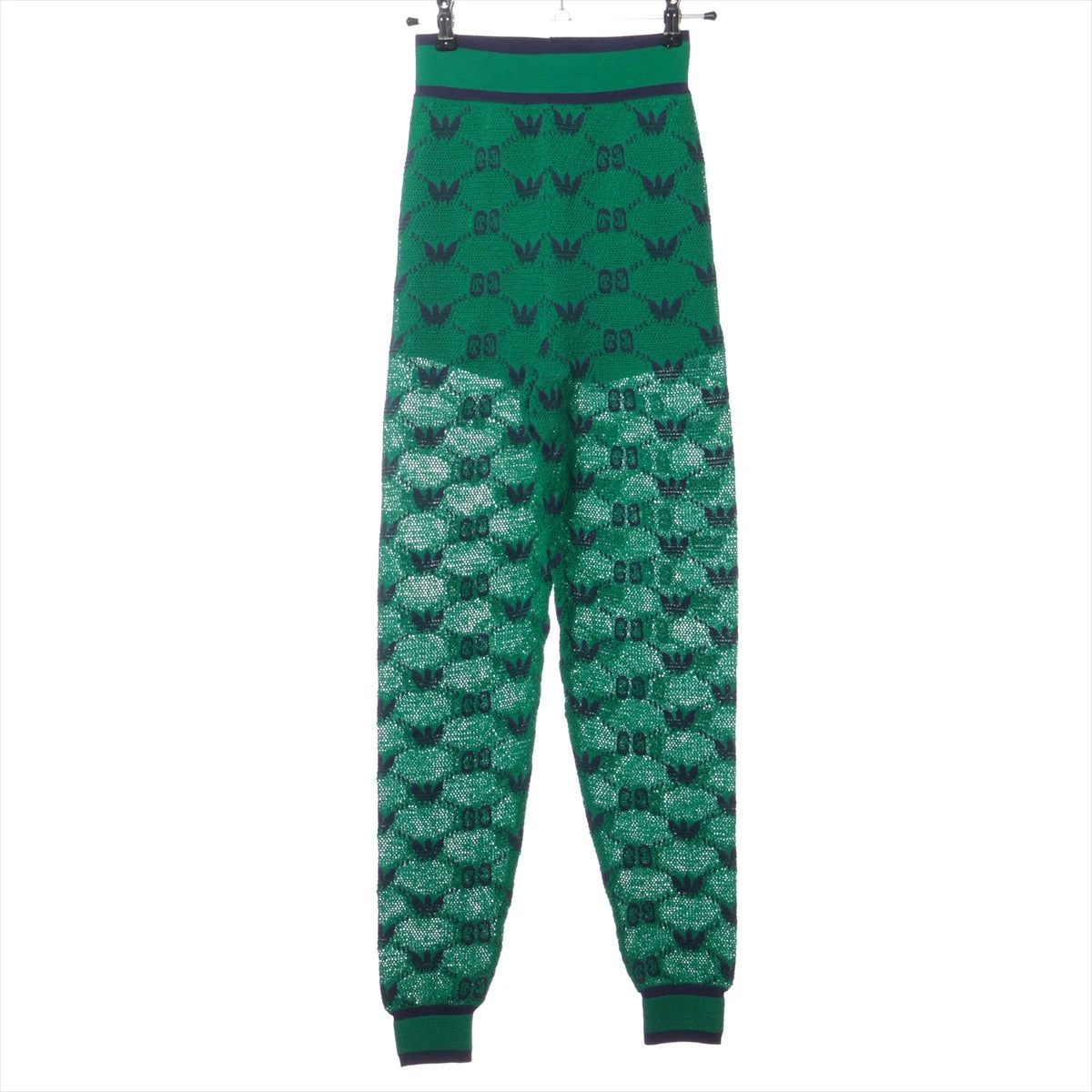 グッチ GG ウール×レーヨン ニットパンツ XS レディース グリーン 