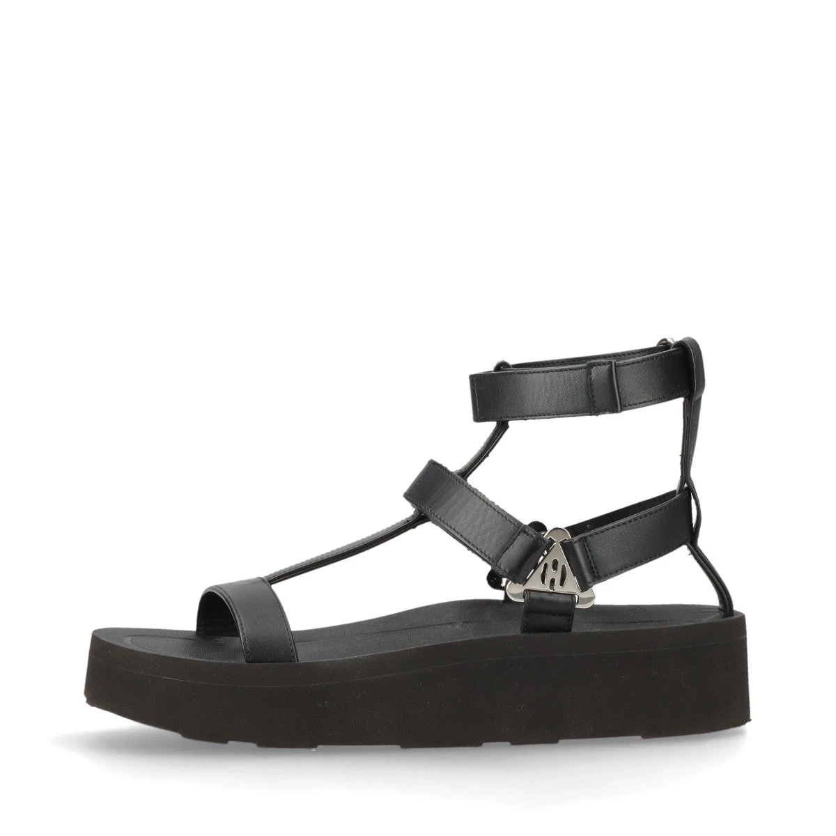 エルメス エニド レザー サンダル 39 レディース ブラック