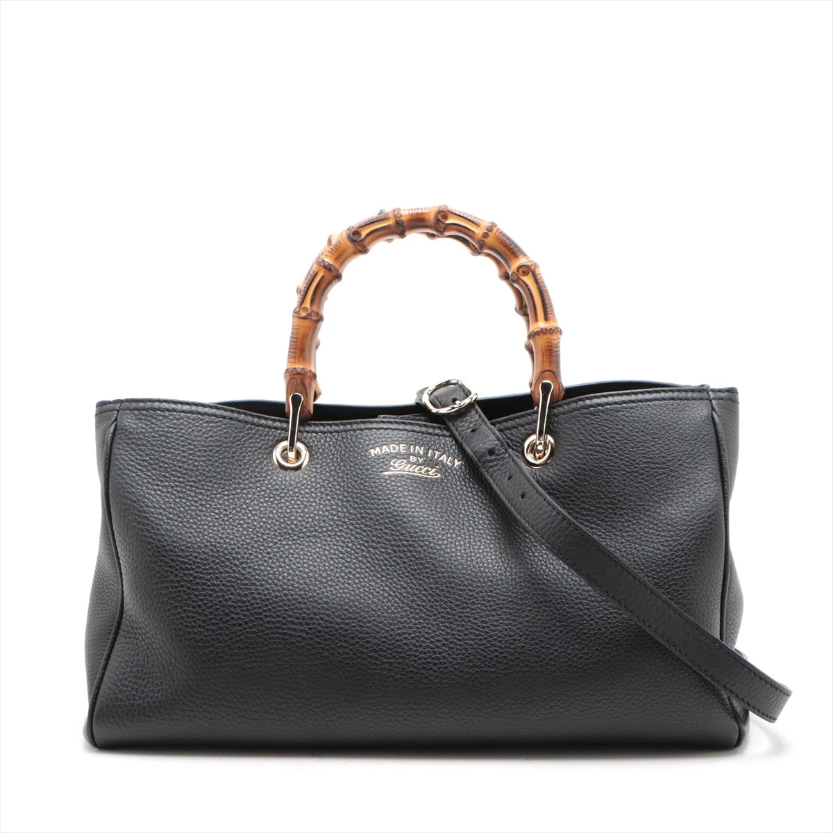 グッチ バンブー レザー 2WAYハンドバッグ ブラック 323660 A3304914  